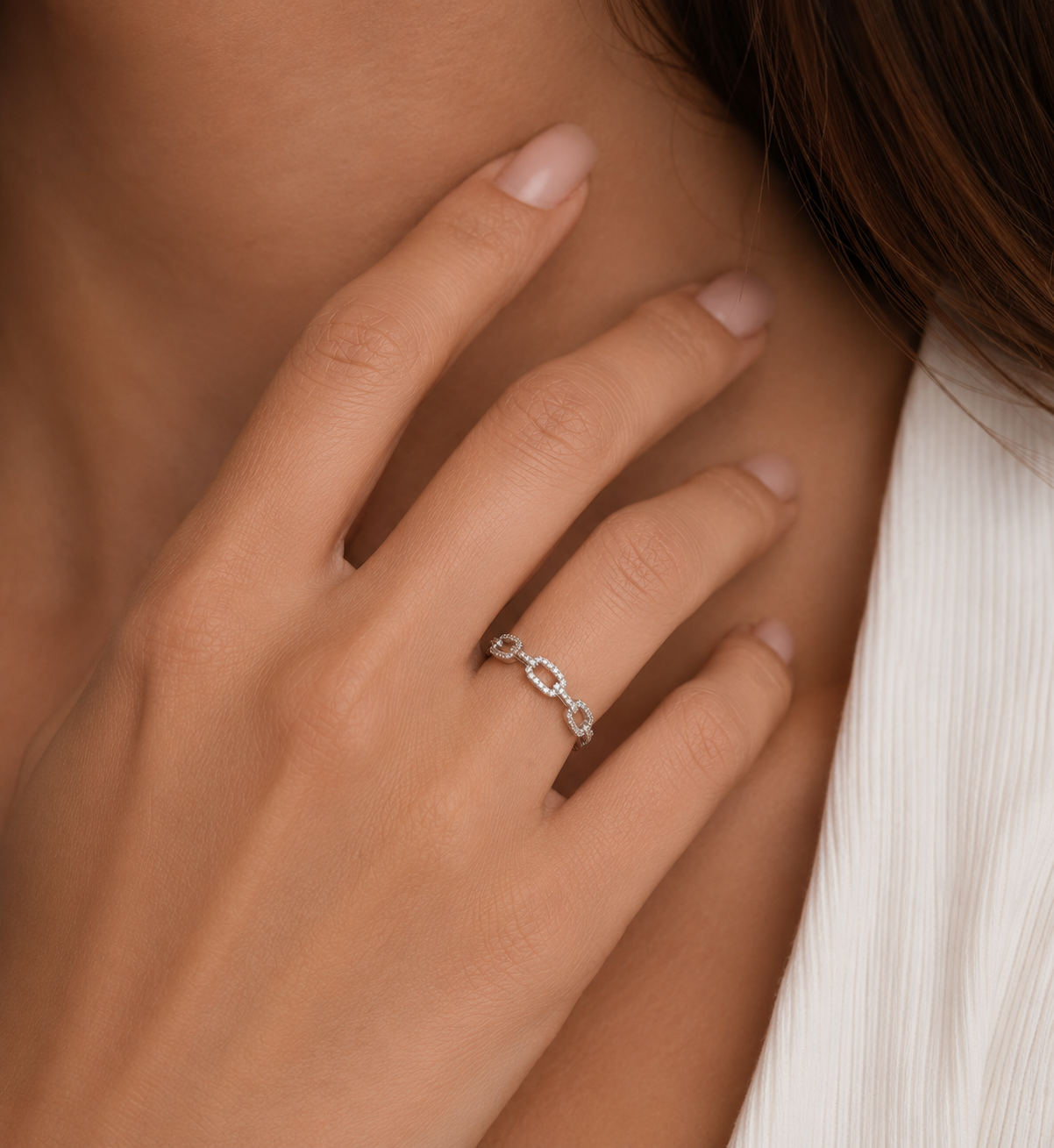 The Cuban Link Moissanite Ring