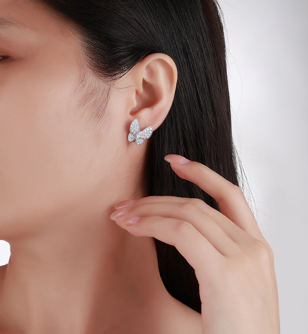 The Butterfly Moissanite Stud Earrings