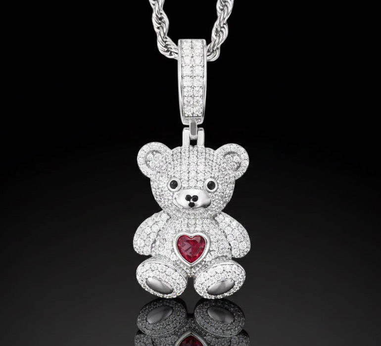 The Lovebear Moissanite Pendant (Includes FREE 20” Rope Chain)