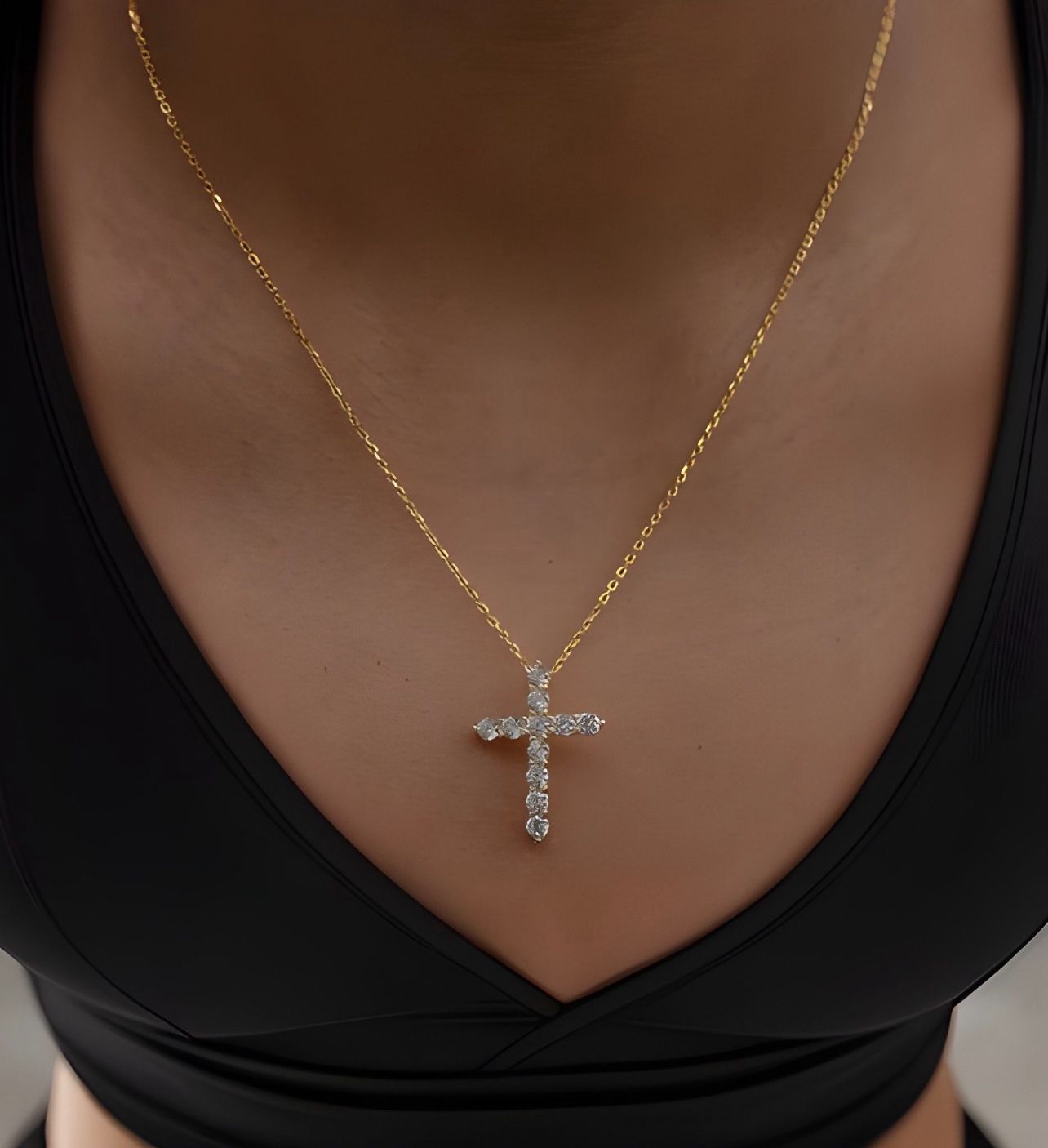 The Bella Pave Cross Necklace – The Muse jewelers