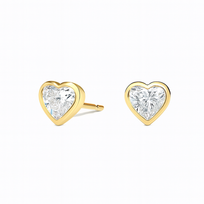 ✨ Moissanite Heartlight Solitaire Studs