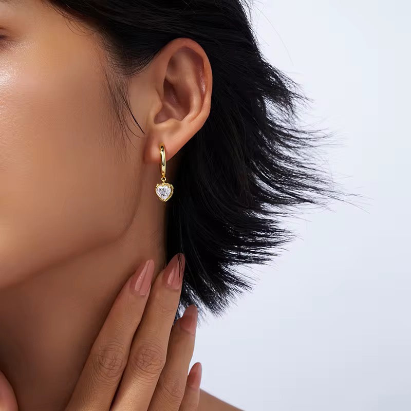 ✨Moissanite Heartlight Hoops