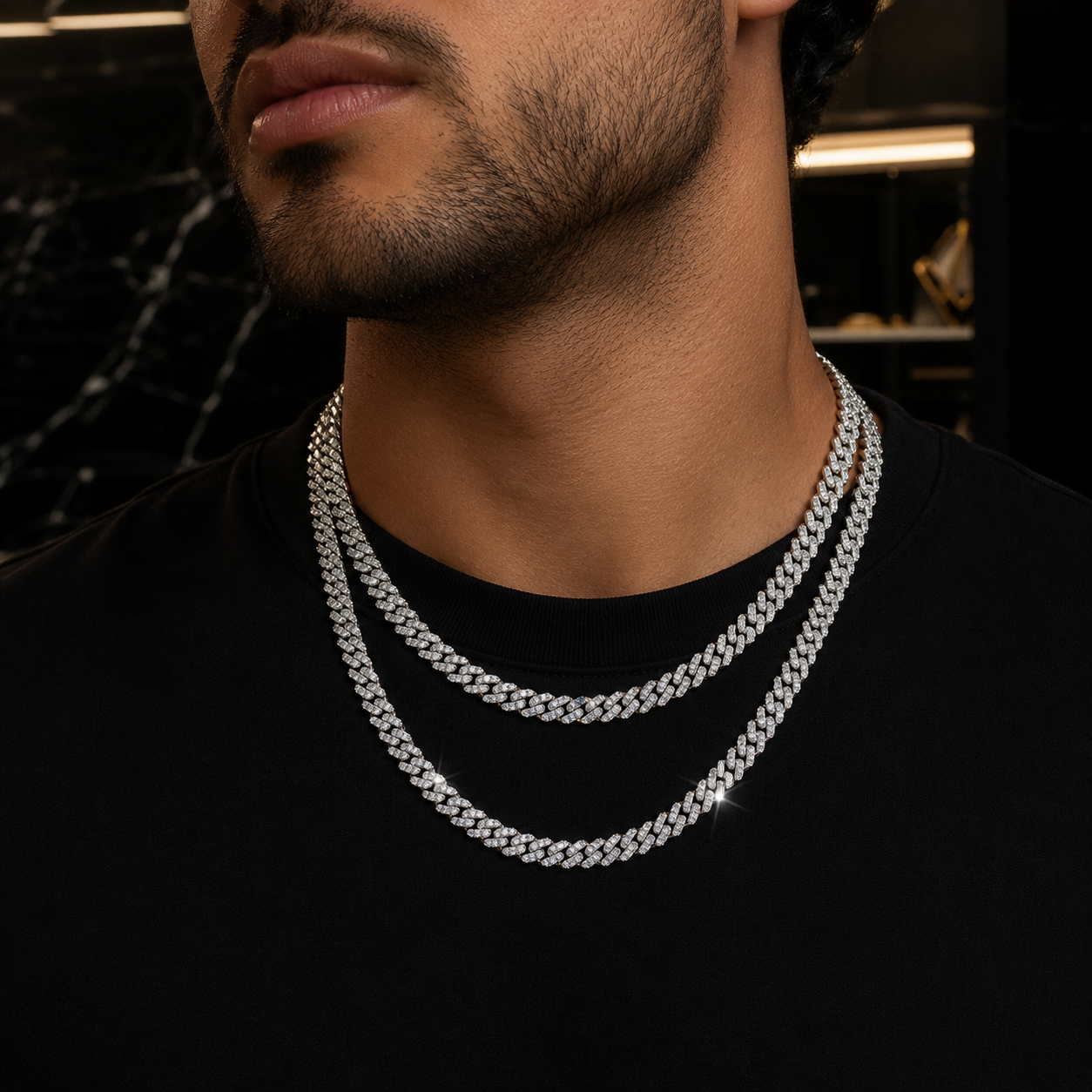 Royal Ice 6mm Moissanite Cuban Link Chain