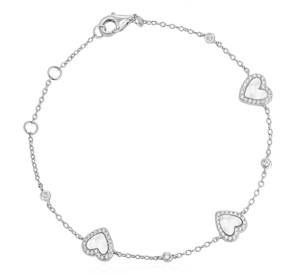 The Mother Of Pearl Heart Bracelet