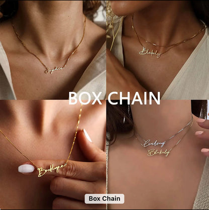 The Basic Nameplate Necklaces