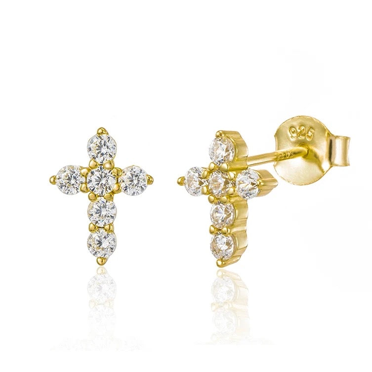 CZ Cross Stud