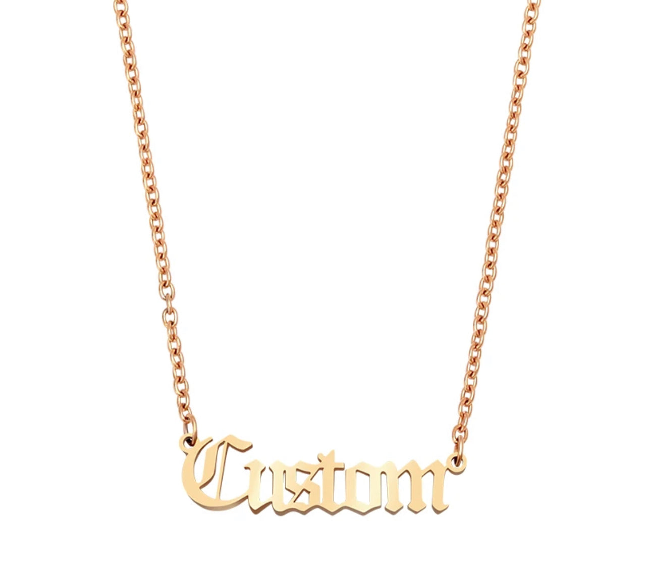 The Basic Nameplate Necklaces