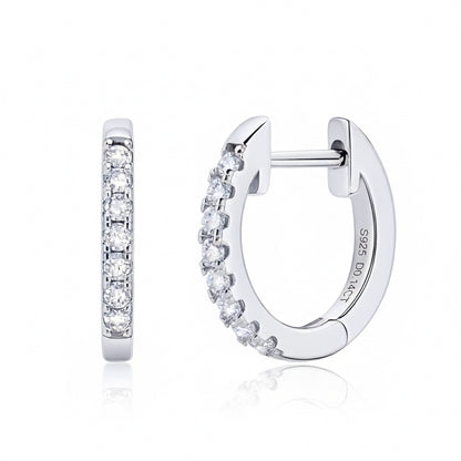 ✨ Moissanite Pavé Huggies