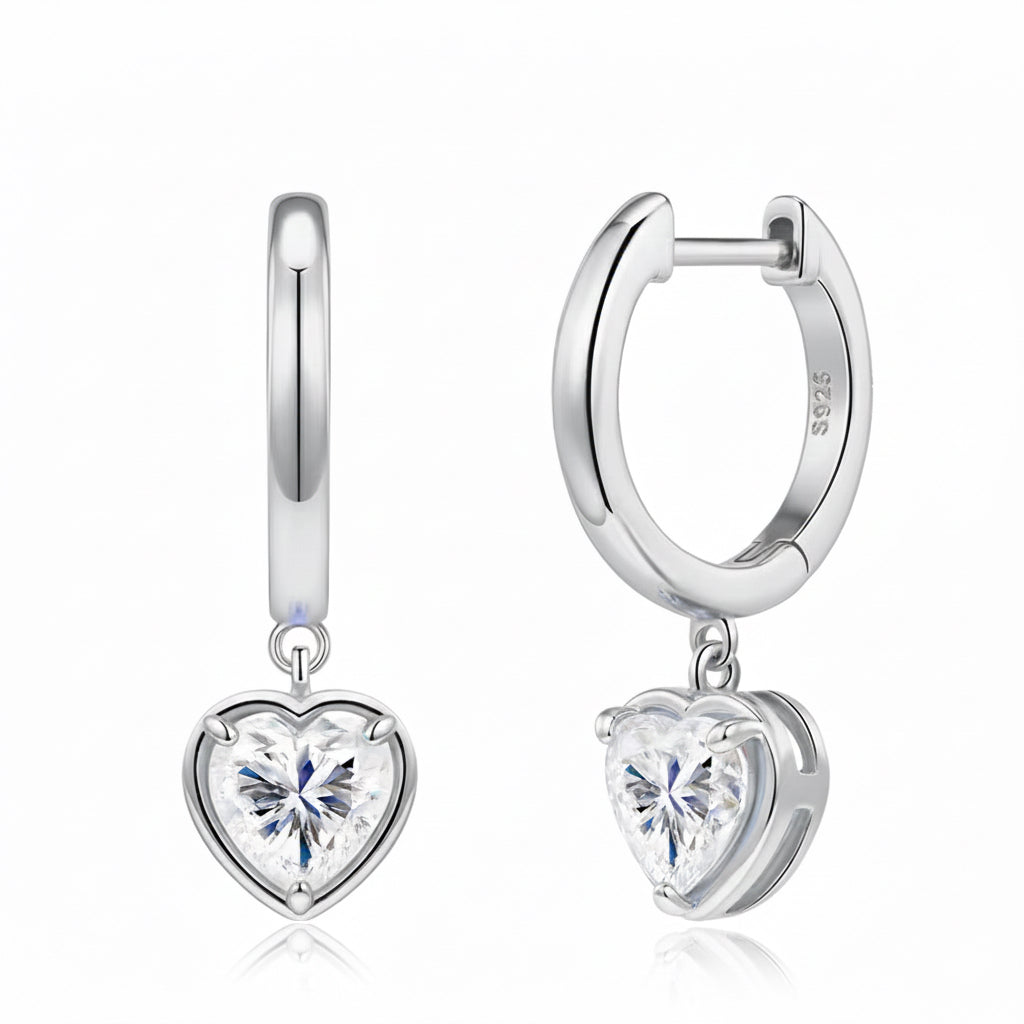 ✨Moissanite Heartlight Hoops