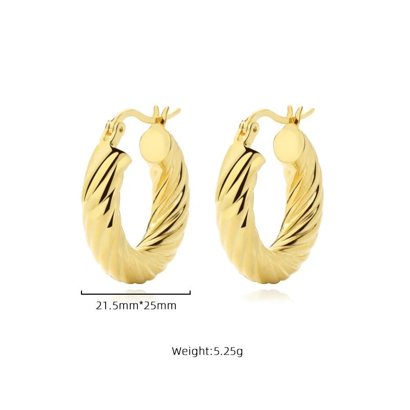 The Rope Twisted Hoop Earring