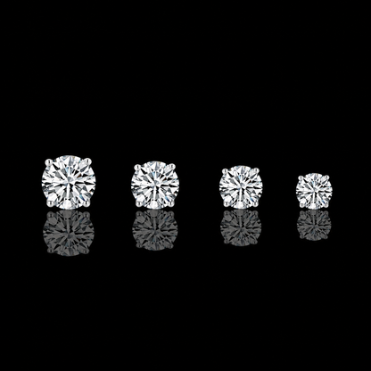 The Round Moissanite Stud Earrings