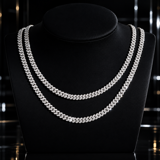 Royal Ice 6mm Moissanite Cuban Link Chain