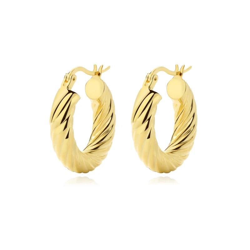 The Rope Twisted Hoop Earring