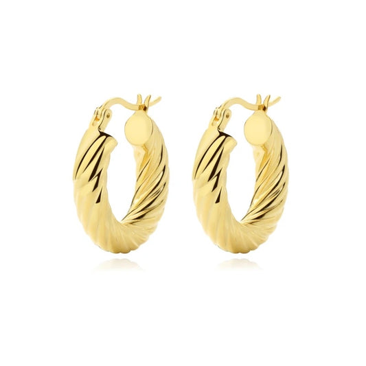 The Rope Twisted Hoop Earring