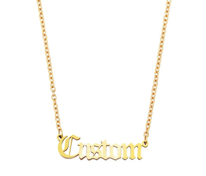 The Basic Nameplate Necklaces