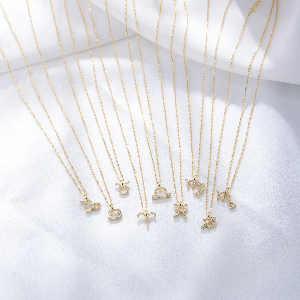 The Paved Zodiac Necklace