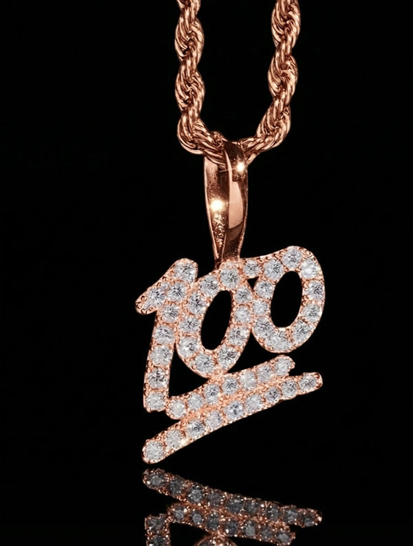 The Moissanite 100 Pendant (Includes FREE 20” Rope Chain)