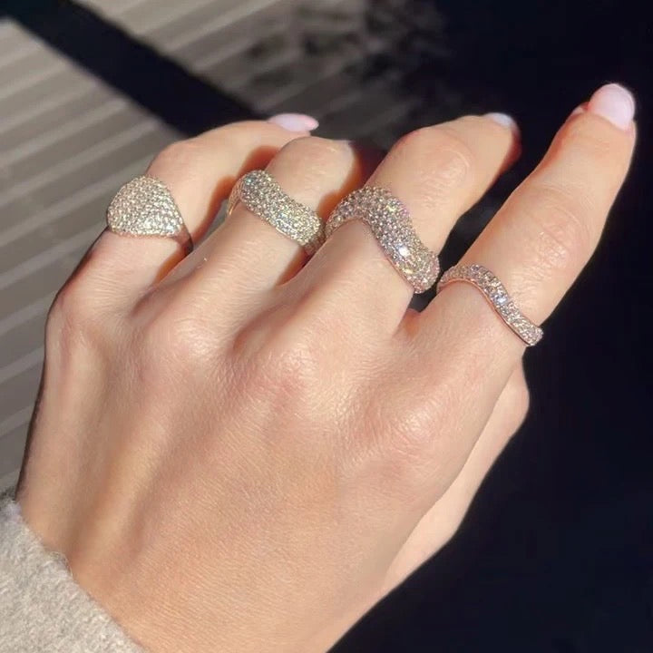 Signet Pave Ring