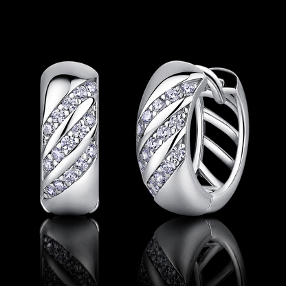 The Twisted Pavé Huggies