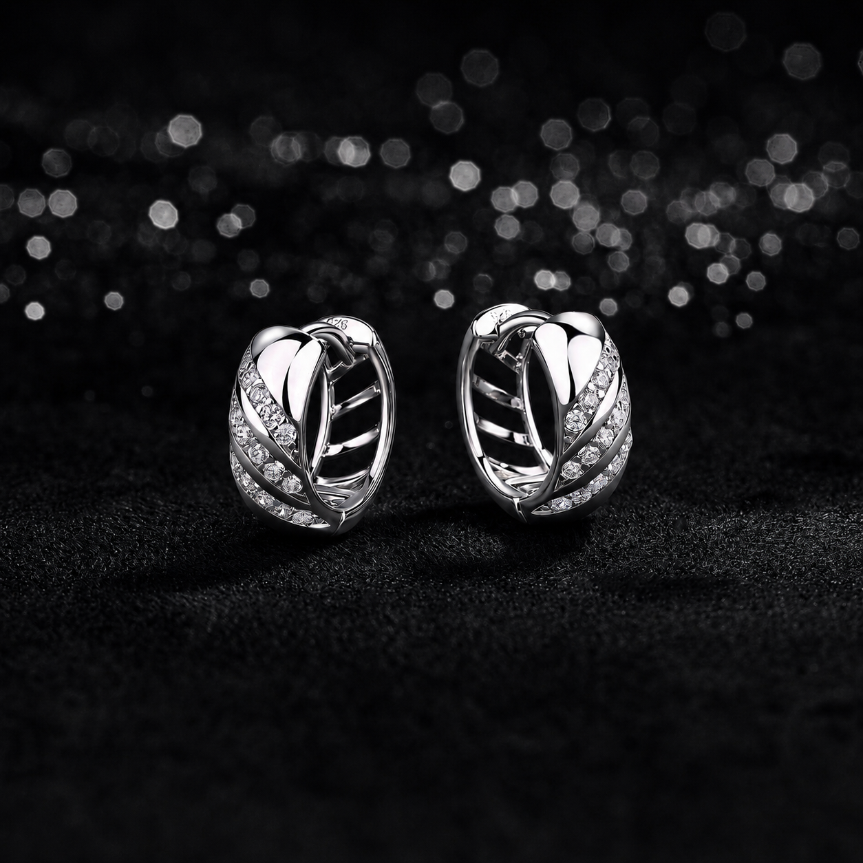 The Twisted Pavé Huggies