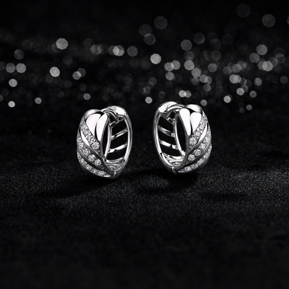 The Twisted Pavé Huggies