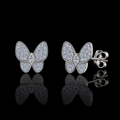 The Butterfly Moissanite Stud Earrings