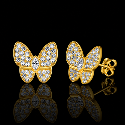 The Butterfly Moissanite Stud Earrings