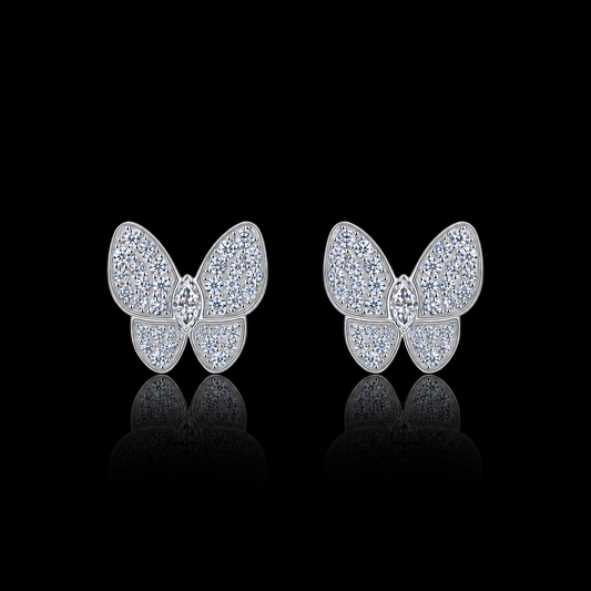 The Butterfly Moissanite Stud Earrings