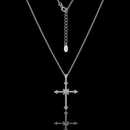 The Gothic Cross Moissanite Necklace