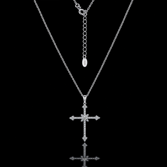 The Gothic Cross Moissanite Necklace