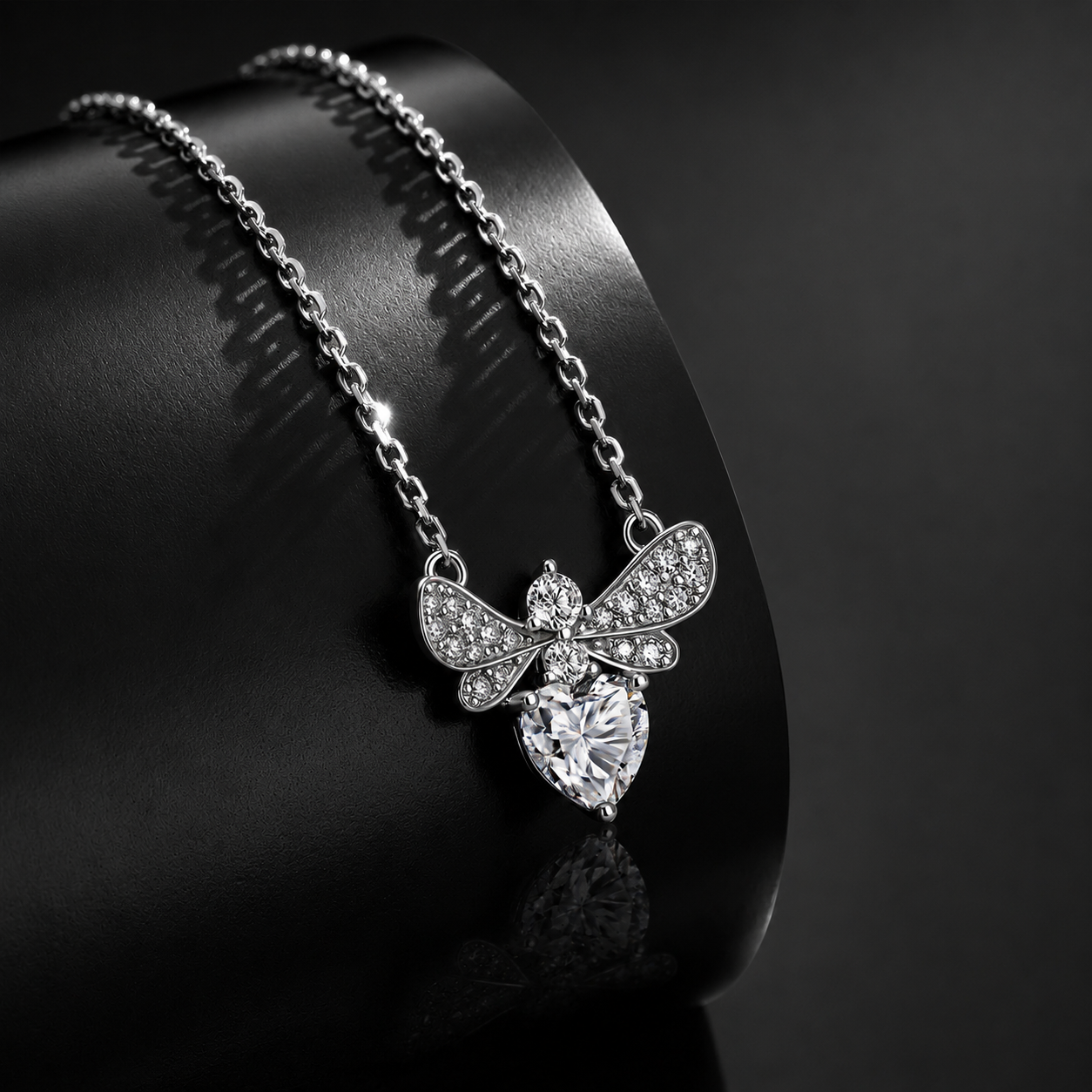 The Honeybee Heart Necklace