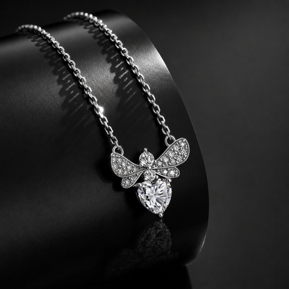 The Honeybee Heart Necklace