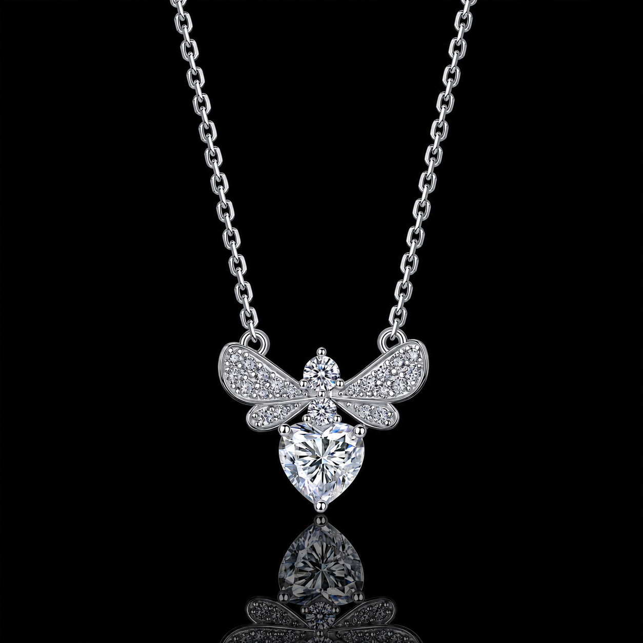 The Honeybee Heart Necklace
