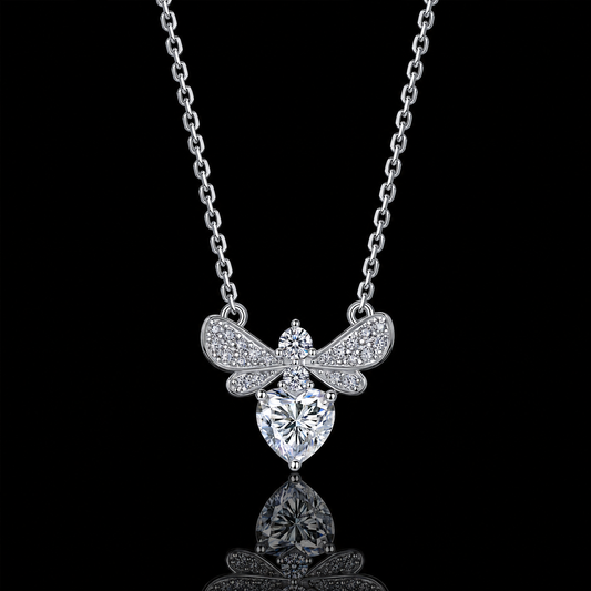 The Honeybee Heart Necklace