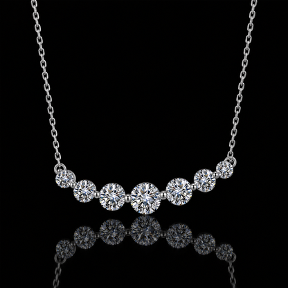 The Graduated Moissanite Drop Necklace