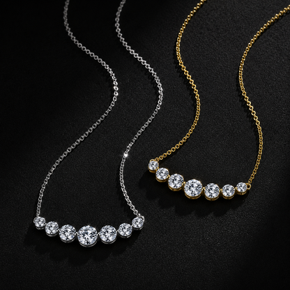 The Graduated Moissanite Drop Necklace