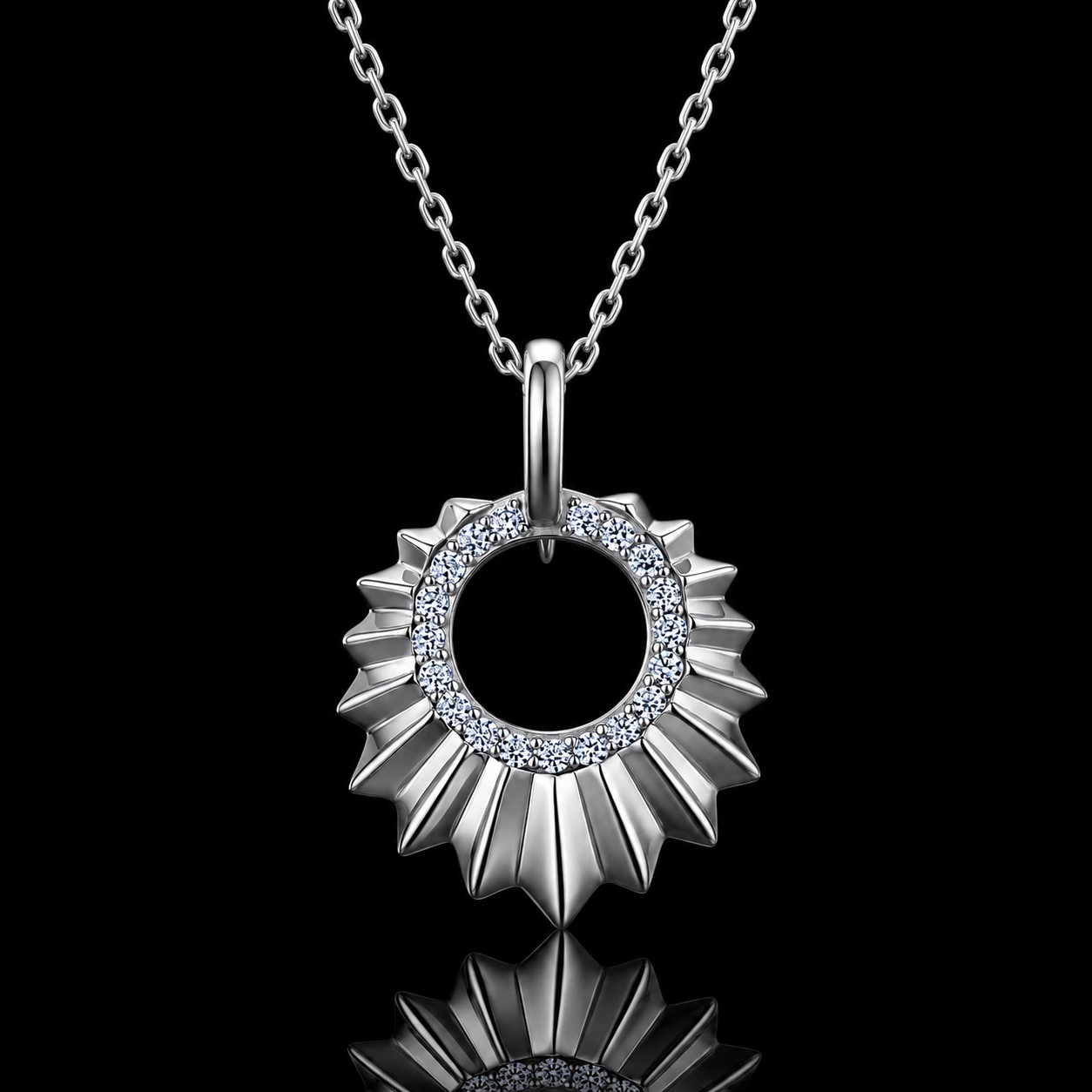 The Sunburst Moissanite Necklace