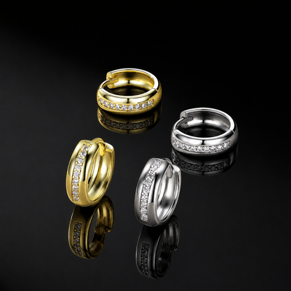 The Moissanite Huggie Hoops