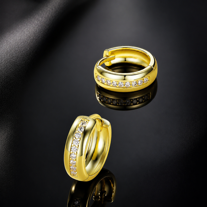 The Moissanite Huggie Hoops