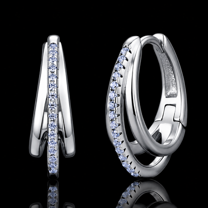 The Layered Pavé Huggies