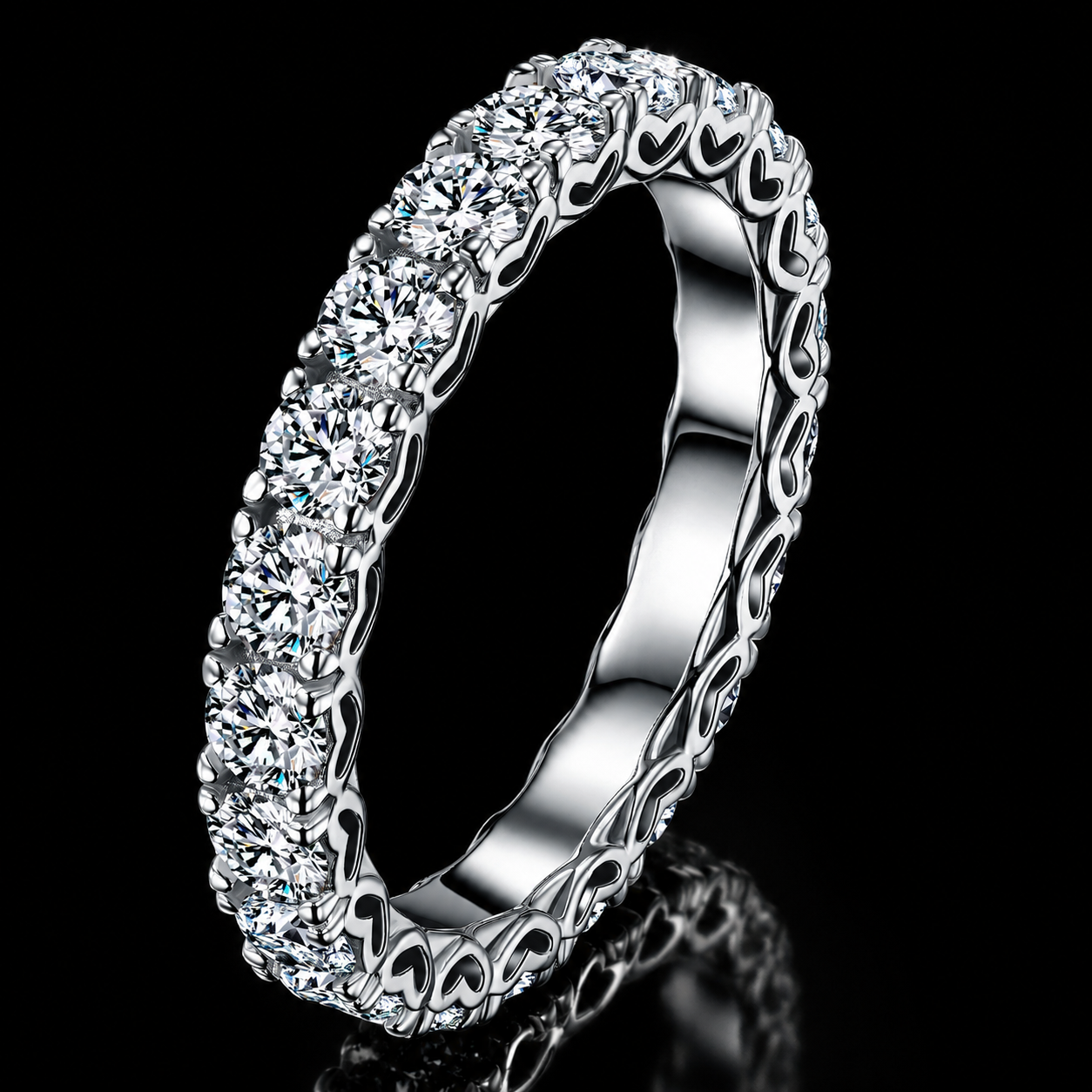 The Heart Eternity Moissanite Ring