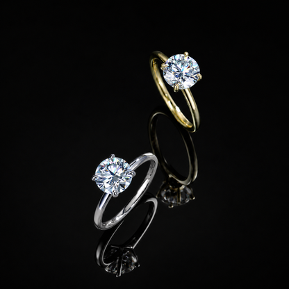 The Round Solitaire Moissanite Ring