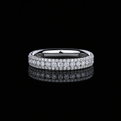 The Double Row Eternity Moissanite Ring
