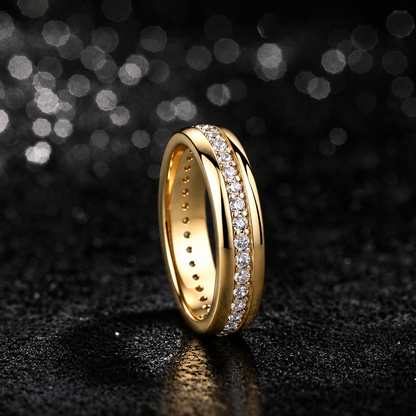 The Channel Eternity Moissanite Ring