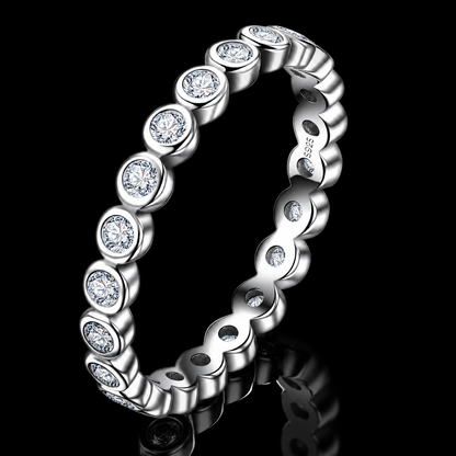 The Bezel Eternity Moissanite Ring