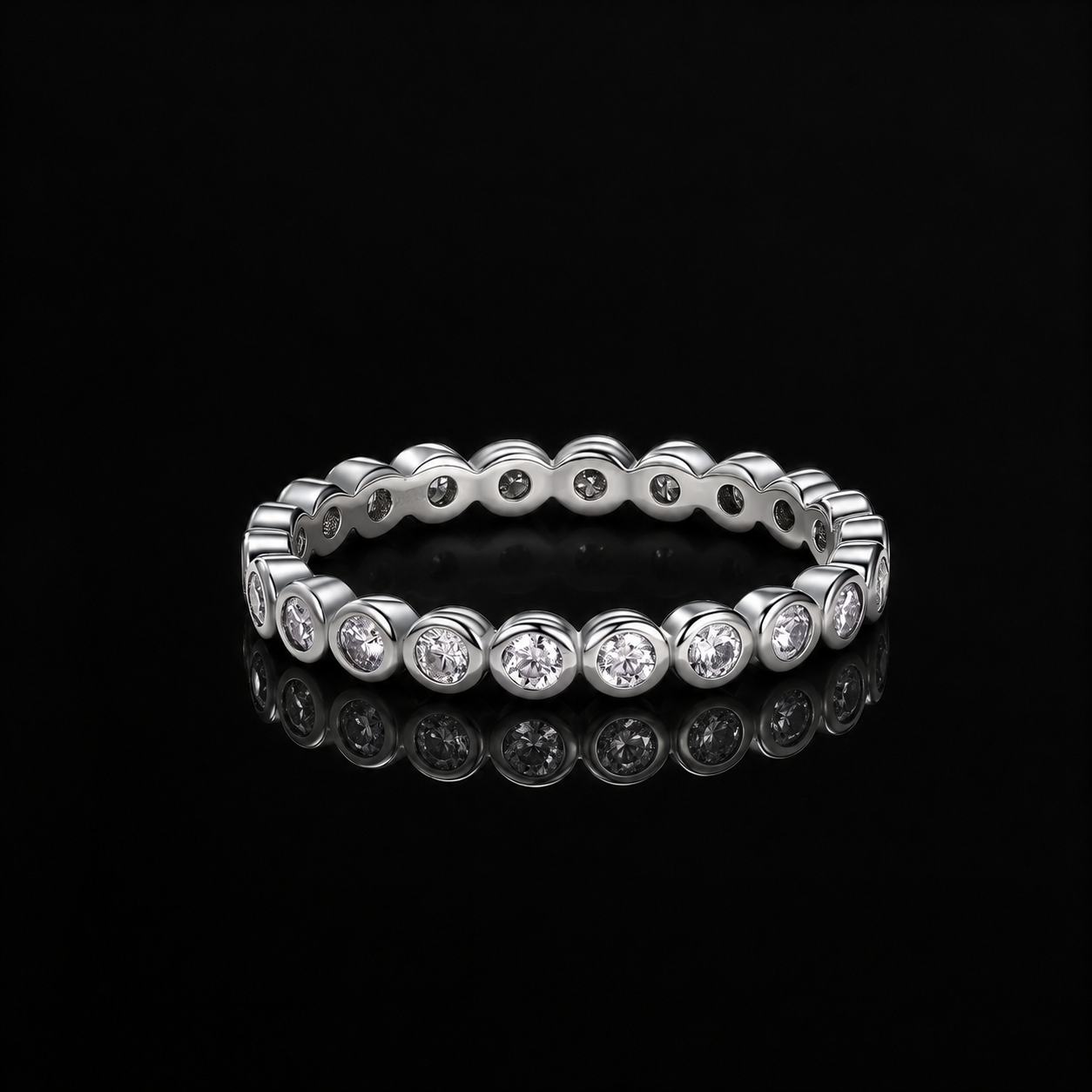 The Bezel Eternity Moissanite Ring
