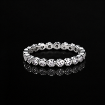 The Bezel Eternity Moissanite Ring