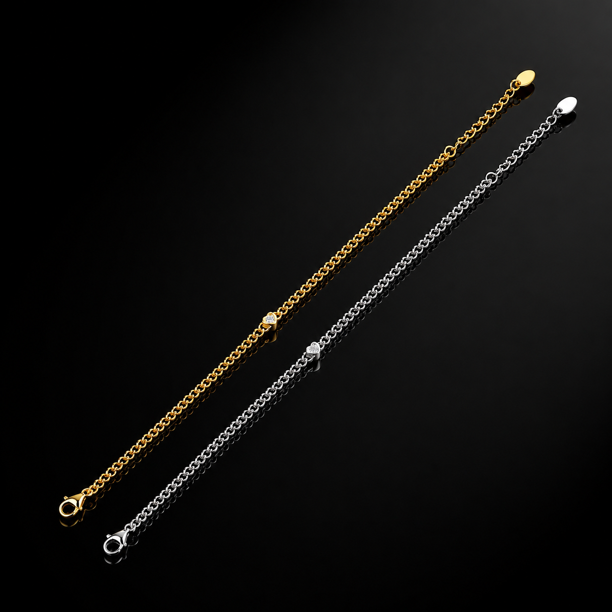 The Heart Link Moissanite Bracelet