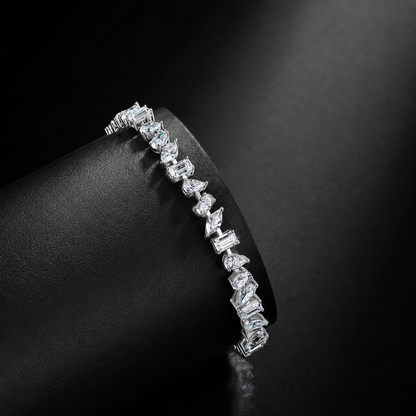 The Mixed Cut Moissanite Tennis Bracelet