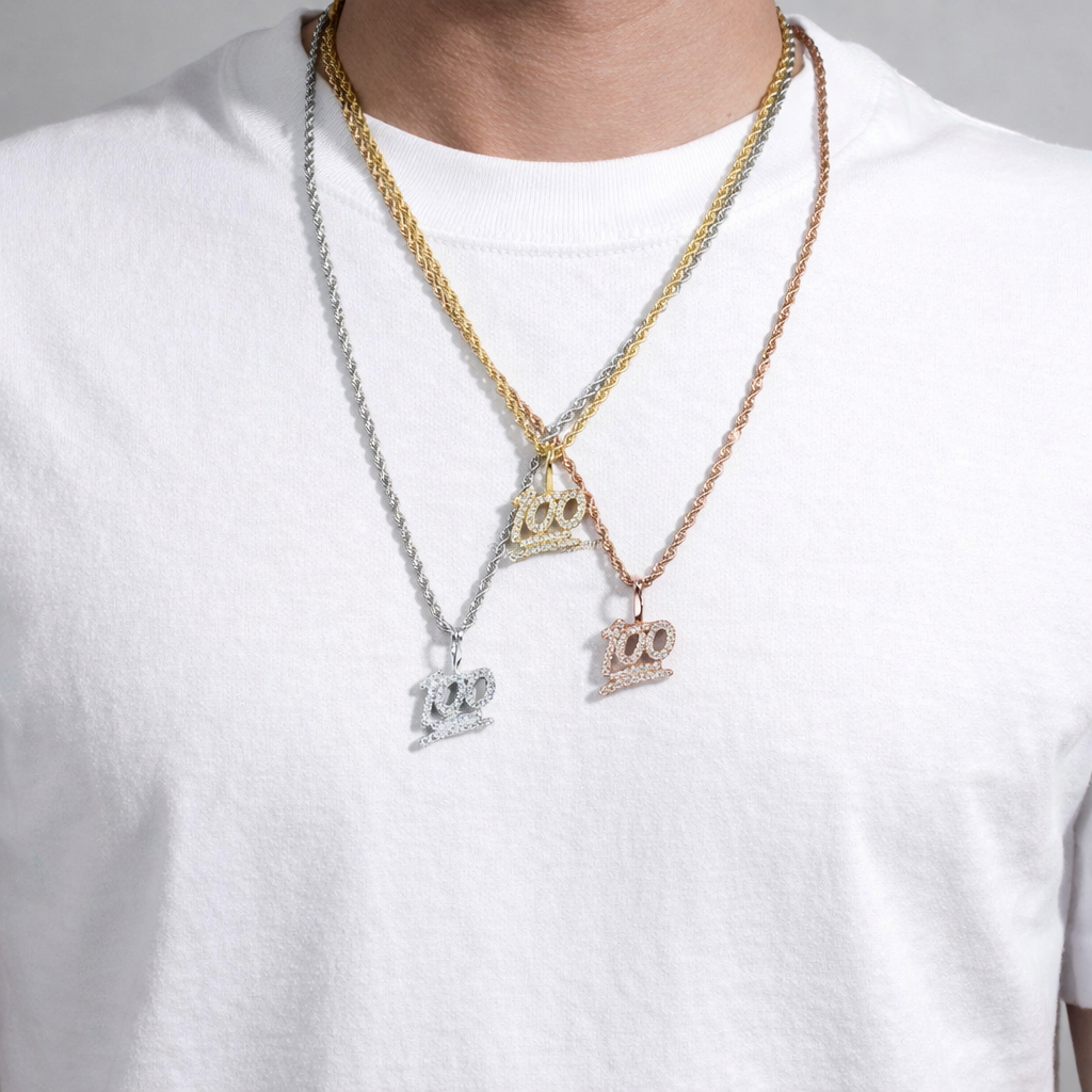 Keep It 100 Pendant (Includes FREE 20” Rope Chain)